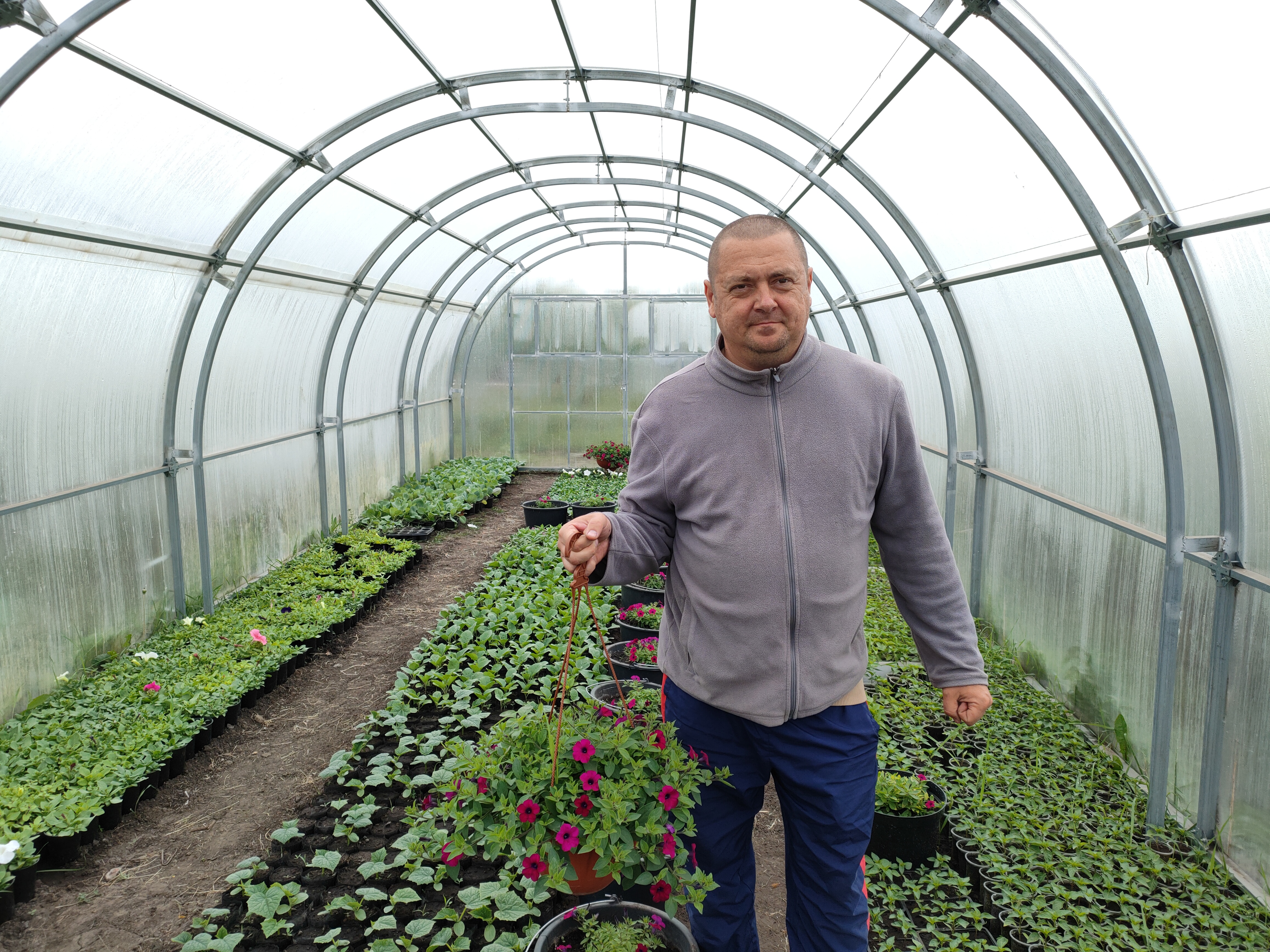 Семья Мирошниченко вырастила рассаду цветов и овощей для грайворонцев.