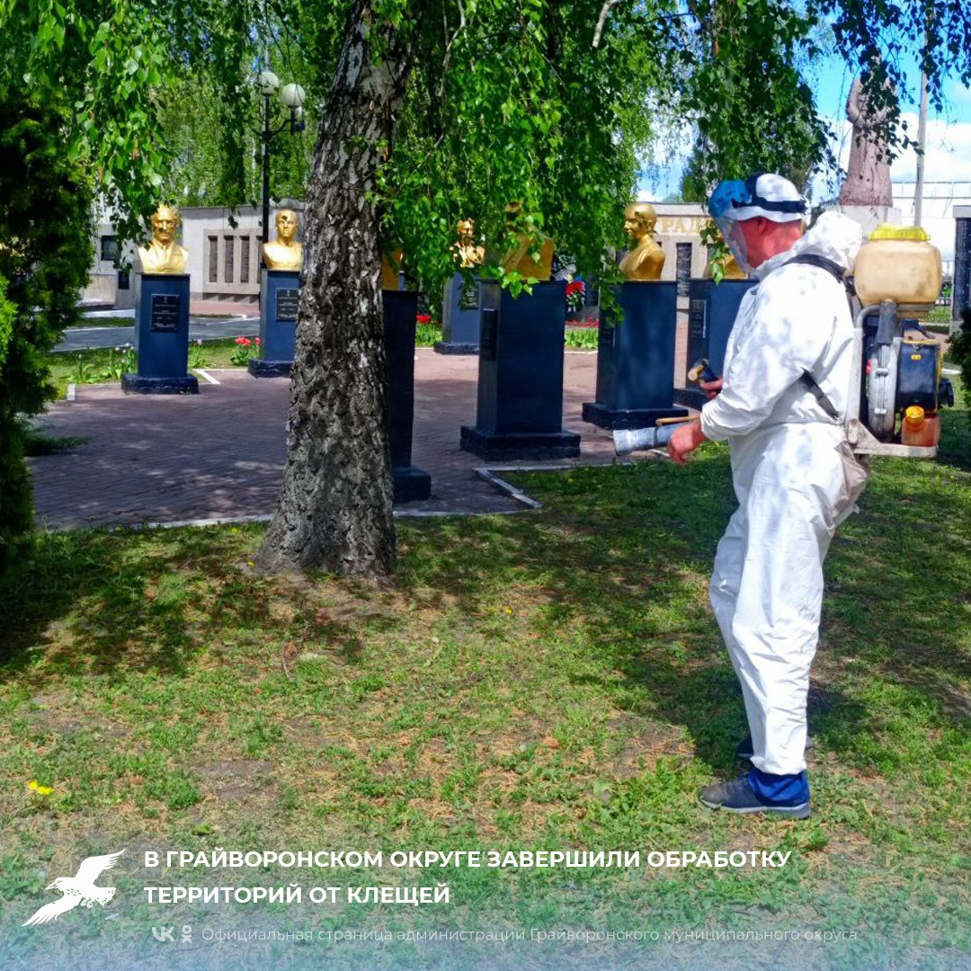 В Грайворонском округе завершили обработку территорий от клещей.