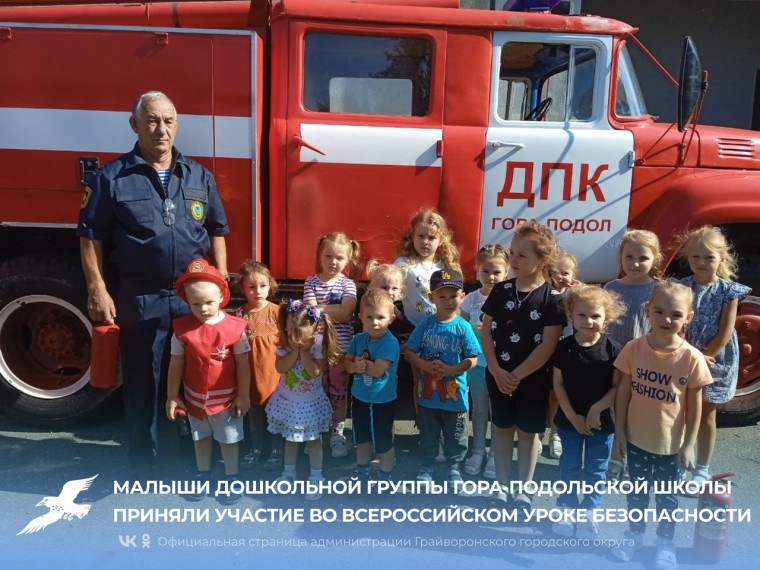 Малыши дошкольной группы Гора-Подольской школы приняли участие во Всероссийском открытом уроке по безопасности жизнедеятельности. Малыши дошкольной группы Гора-Подольской школы приняли участие во Всероссийском открытом уроке по безопасности жизнедеятельности.
