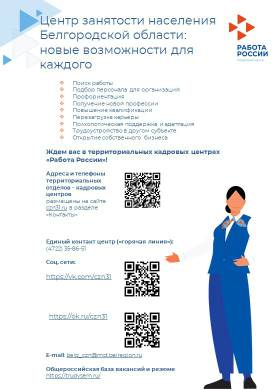 Информация для тех кто ищет работу: куда обратиться, телефоны и контакты в карточке.