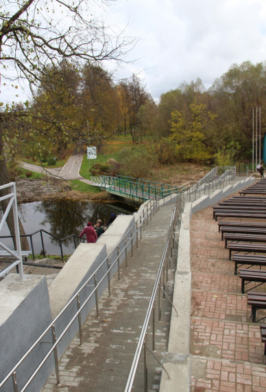 В Грайворонском городском округе завершено устройство пандуса на территории рекреационной зоны «Петровская круча».