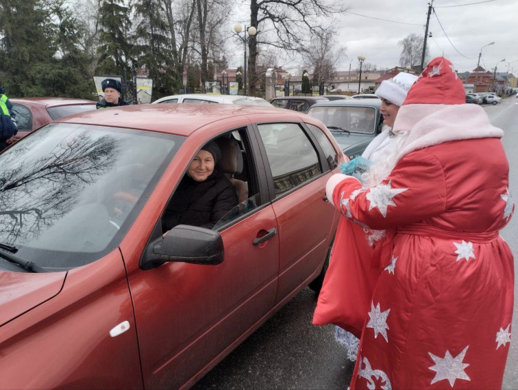 В городском округе прошла акция «Деду Морозу обещаю – ПДД не нарушаю».