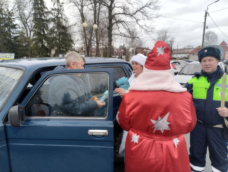 В городском округе прошла акция «Деду Морозу обещаю – ПДД не нарушаю».